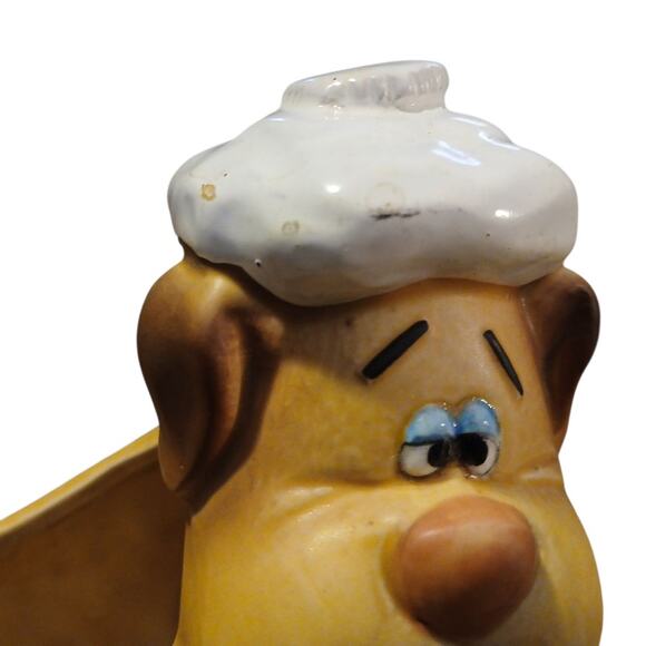 Vintage Lefton #5712 Get‎ Well Ceramic Hound Dog Planter Gift 6"Lx5"Tx4"W - Picture 5 of 11